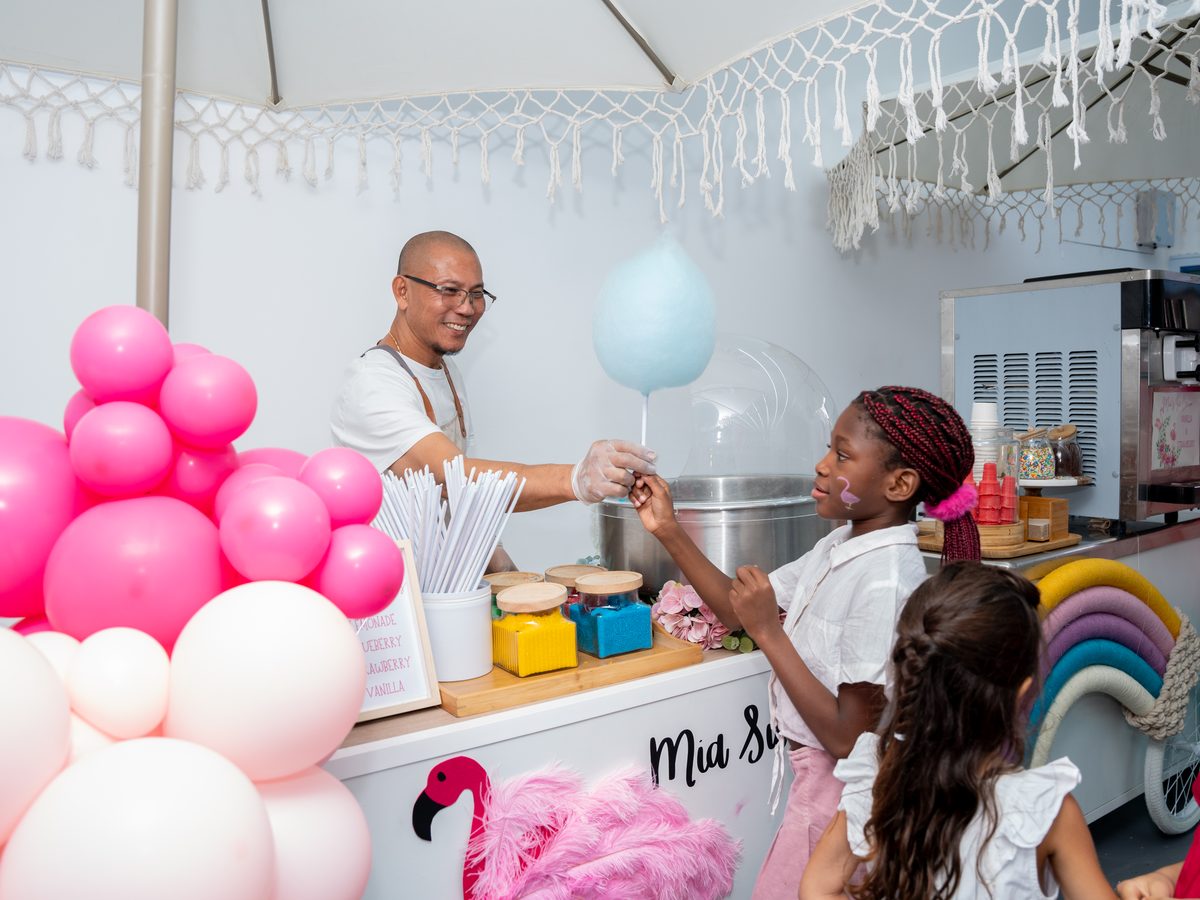 Cotton Candy Machine at a La Folie kids birthday party in Dubai
