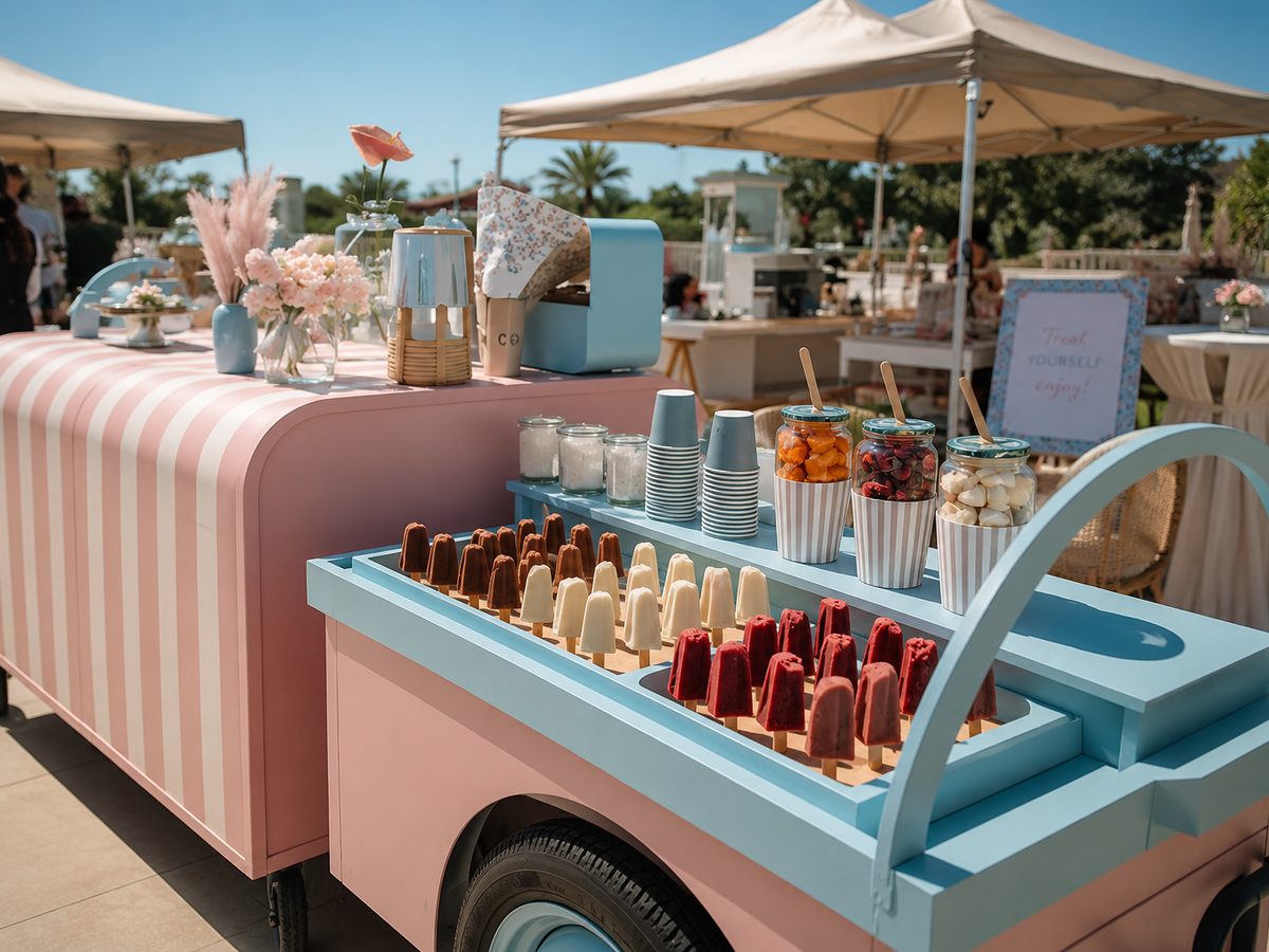 Ice Cream Food Station at a La Folie kids birthday party in Dubai