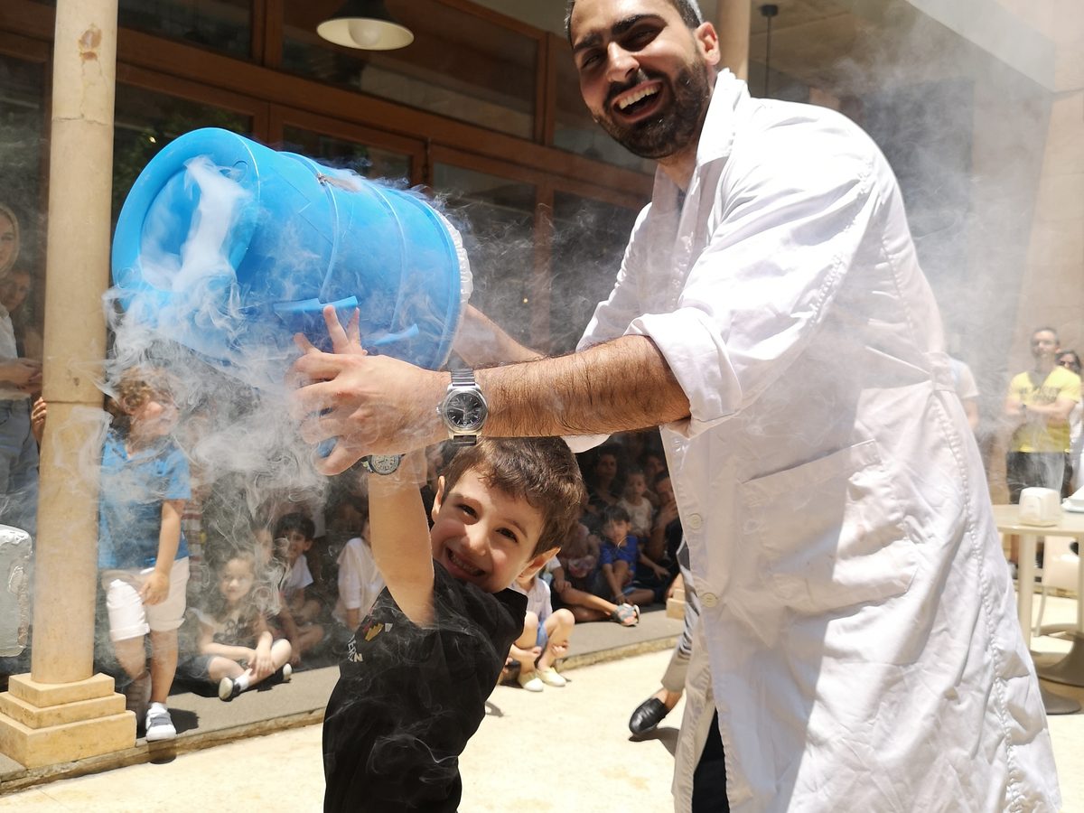 Crazy Science Lab at a La Folie kids birthday party in Dubai